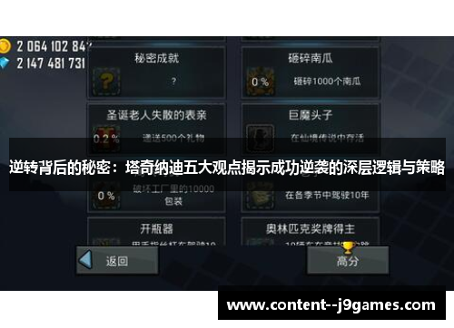 逆转背后的秘密:塔奇纳迪五大观点揭示成功逆袭的深层逻辑与策略 逆转背后的秘密:塔奇纳迪五大观点揭示成功逆袭的深层逻辑与策略